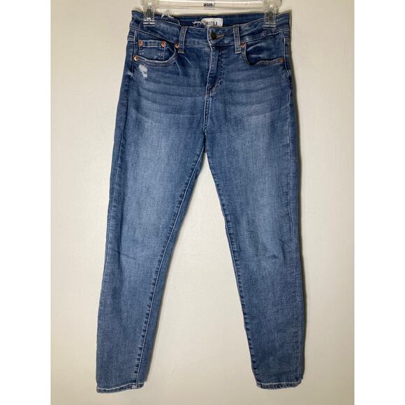 Pistola Blue Distressed Skinny Ankle Jeans Sz 26 - Picture 1 of 2
